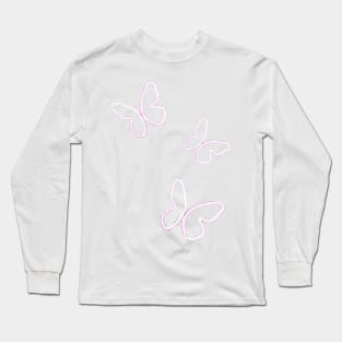 neon butterflies Long Sleeve T-Shirt